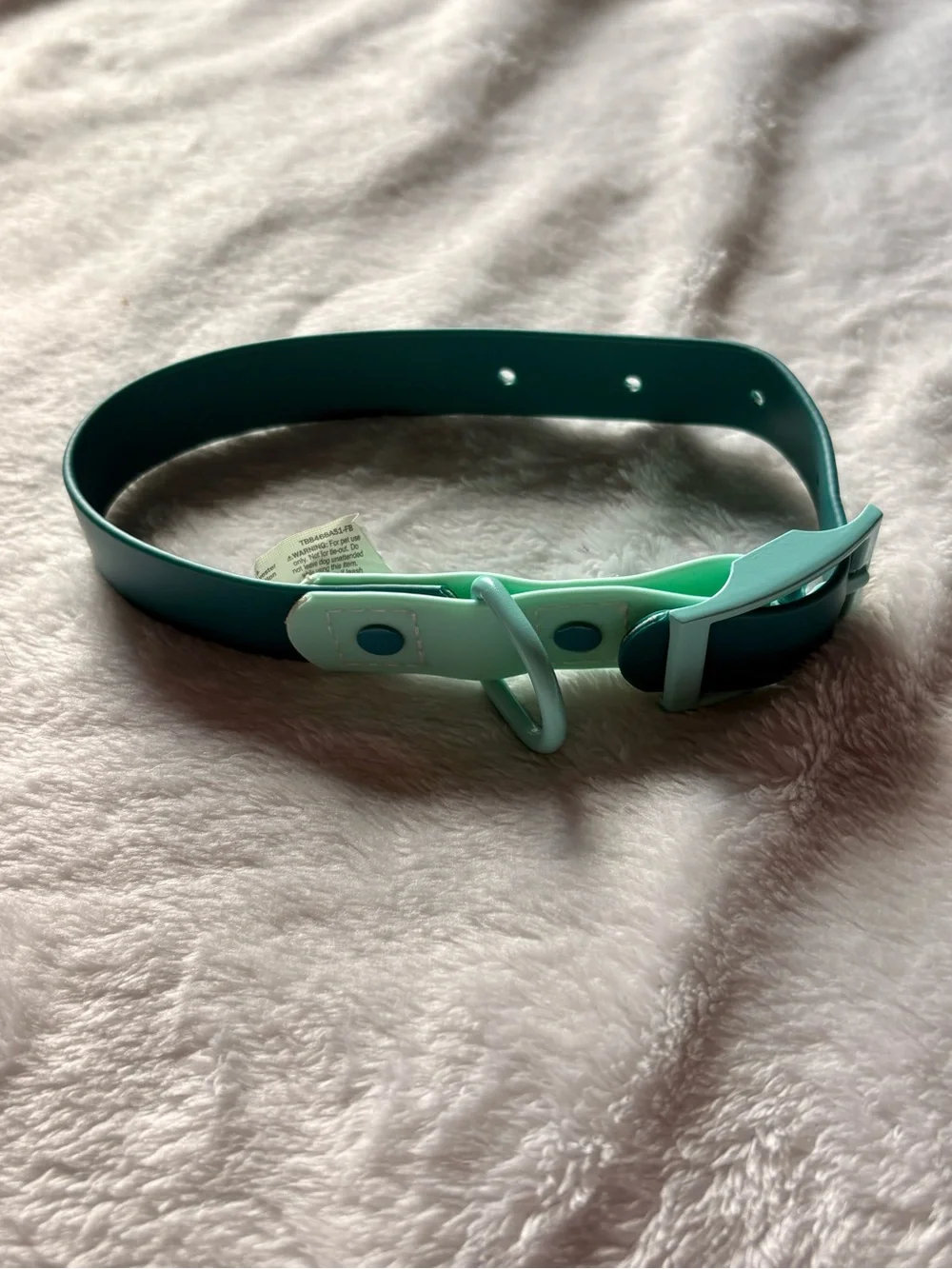 Mint and Teal Adjustable BioThane Dog collar